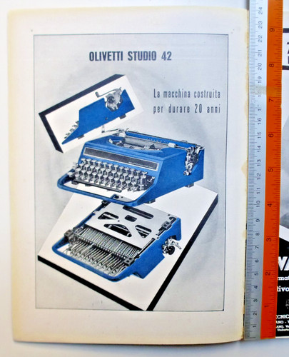 Pubblicità 1940 olivetti - pubblicità,