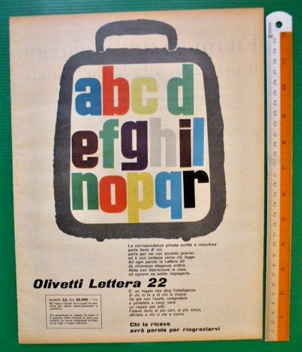 Pubblicità olivetti lettera - pubblicità,